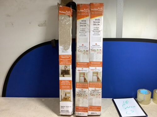 Lot of (3) Retractable Baby Safety Gates 