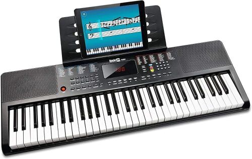 RockJam Compact 61 Key Keyboard with Sheet Music Stand