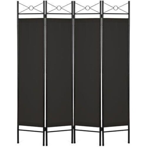 4-Panel Folding Privacy Screen Room Divider Decoration Accent, 6ft