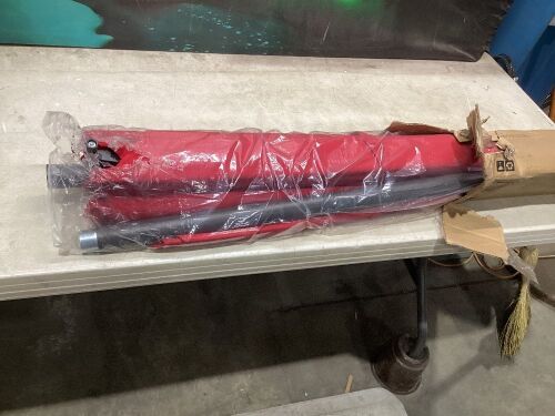 Outdoor Market Patio Umbrella w/ Push Button Tilt, Crank Lift - 7.5ft - Lot 813