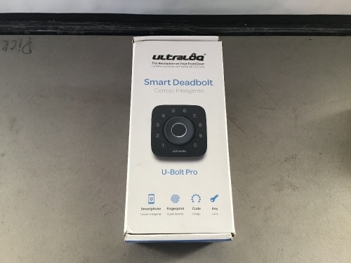 Ultraloq, Smart Deadbolt Lock, U-Bolt Pro, Like New, Retail - $179 - Lot 18