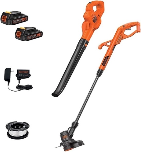 Black Decker, 20V, 10" String Trimmer/Edger, Hard Surface Sweeper, Like New, Retail - $103 - Lot 35