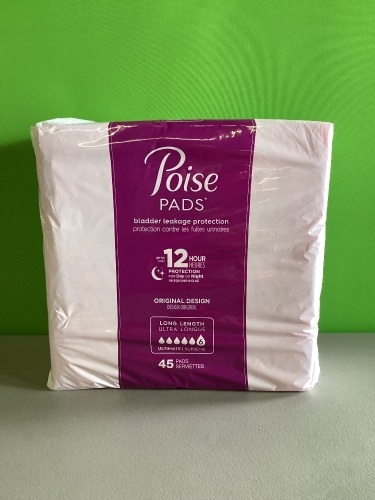 Poise Pads, Bladder Leakage Protection,Case of 3 New, Retail - $42.66 - Lot 41