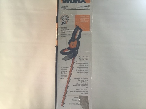 Worx, 20V, 22" Hedge Trimmer, WG261.9, Like New, Retail - $71.98 - Lot 72