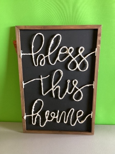 Fuzhoiu, Ecommerce CO. Home Decor Sign, Like New, Retail - $65 - Lot 76
