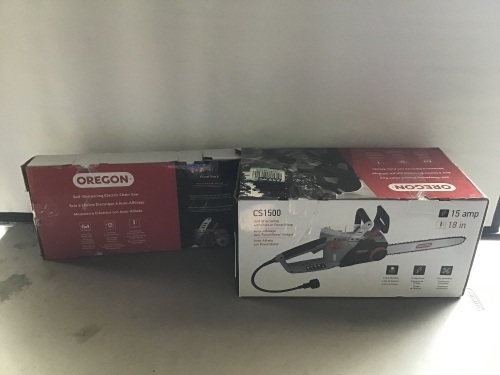 Oregon, CS1500, 18", 15AMP, Self-Sharpening Chain Saw, Like New Retail - $99.97 - Lot 85