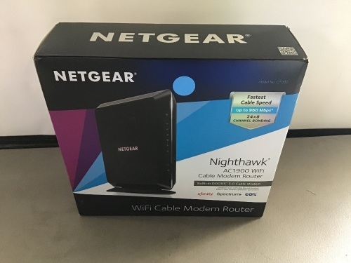 Netgear, Nighthawk AC1900 WIFI Cable Modem, C7000, Like New, Retail - $115 - Lot 89