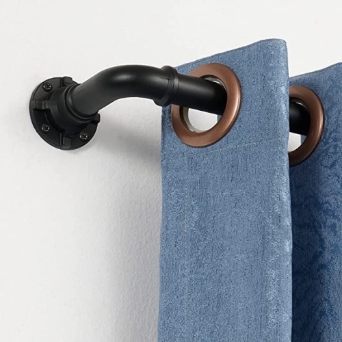 Industrial Curtain Rod, Matte Black, Like New, retail - $19.99 - Lot 97