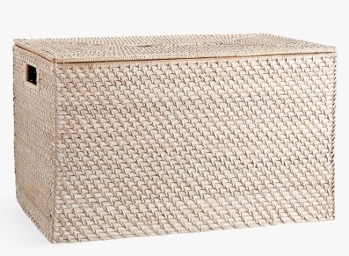 Pottery Barn Kids, Quinn White Washed, Toy Chest, Like New, Retail - $149 - Lot 106