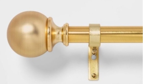 Threshold, Soft Brass, Curtain Rod, New, Retail - $40 - Lot 129