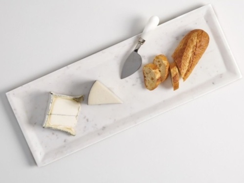 Pottery Barn White Marble Long Cheese Board, Like New, Retail - $69 - Lot 170