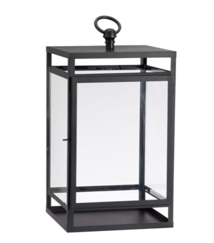 Pottery Barn, Maxwell Handcrafted, Indoor/Outdoor Lantern, Black, Small, Like New Retail - $99 - Lot 172