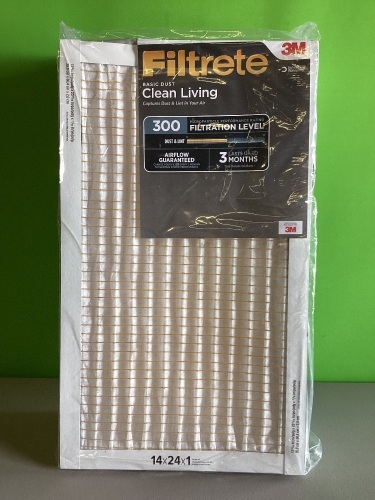 3M, Filtrete, Clean Living Air Filters, 14x24x1, 6 Pack, New, Retail - $36.99 - Lot 180