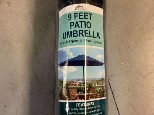 9 Feet Patio Umbrella, Appears New - Lot 113