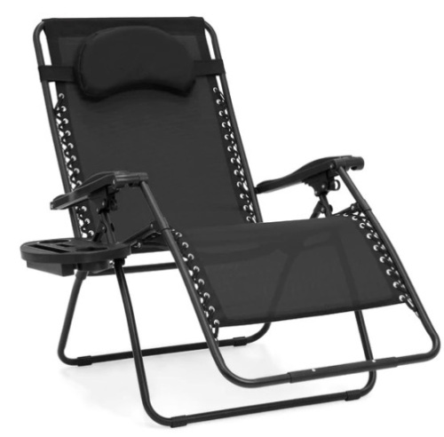 Oversized Reclining Zero Gravity Chair Lounger w/ Cup Holder, Pillow, Appears New - Lot 200