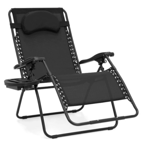 Oversized Reclining Zero Gravity Chair Lounger w/ Cup Holder, Pillow, Appears New/Box Damaged - Lot 215