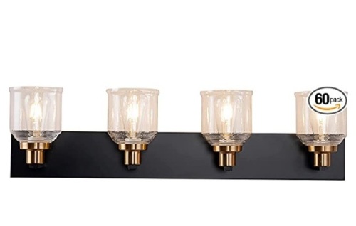 Modern Black Wall Light Bath Vanity Lighting, Appears New - Lot 144