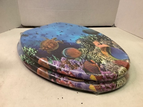 Aquatic Theme Toilet Seat, Appears New - Lot 257