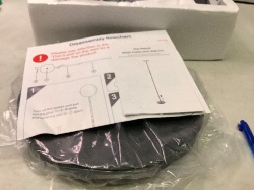 Smart LED Floor Light, 24W, Powers On, Appears New - Lot 320