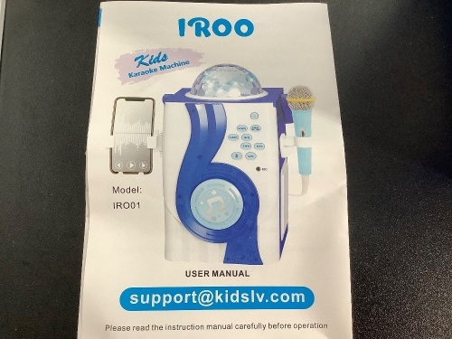 Iroo Kids Karaoke Machine, Powers On, Appears New - Lot 198