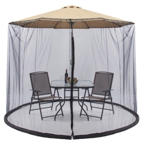 Adjustable Bug Net Accessory for Patio Umbrella w/ Zippered Door - 9ft - Lot 7