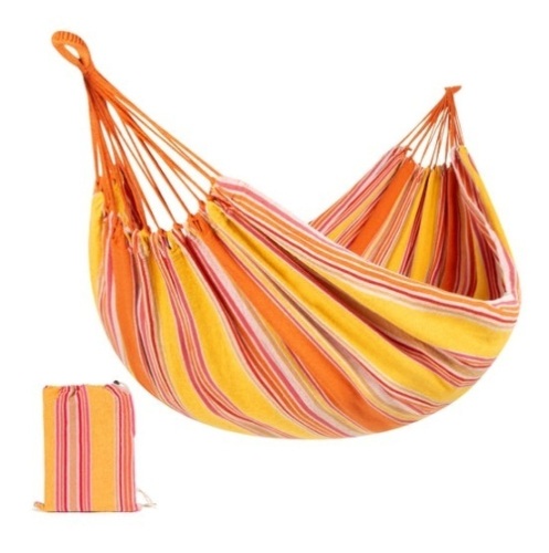 2-Person Brazilian-Style Double Hammock w/ Portable Carrying Bag, Sunset - Lot 8