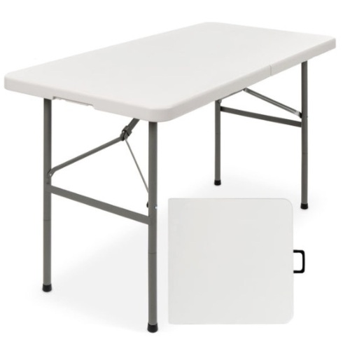 4ft Portable Folding Plastic Dining Table w/ Handle, Lock - Lot 21