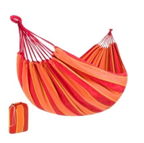 2-Person Brazilian-Style Double Hammock w/ Portable Carrying Bag, Orange, Appears New - Lot 25