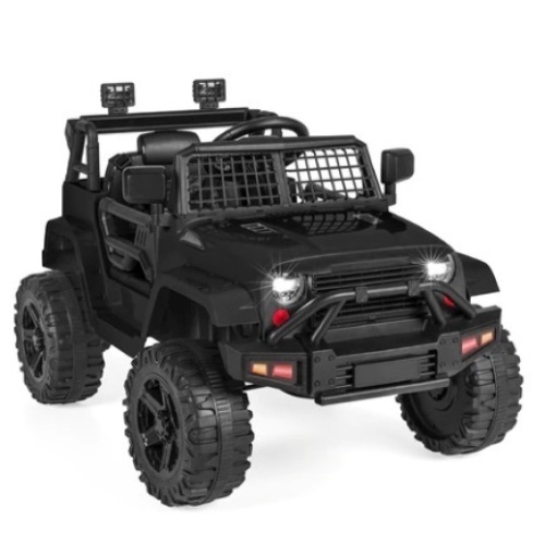 12V Kids Ride-On Truck Car w/ Parent Remote Control, Spring Suspension, Black, Appears New  - Lot 54