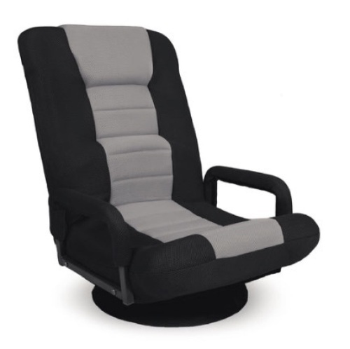 Gaming Floor Chair w/ 360-Degree Swivel, Armrest, Adjustable Backrest, Black/Gray, Appears New - Lot 59