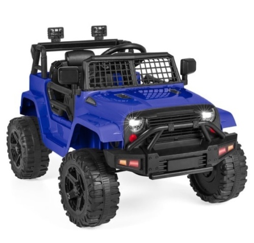 12V Kids Ride-On Truck Car w/ Parent Remote Control, Spring Suspension, Blue - Lot 100
