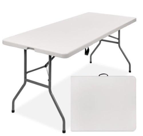 6ft Portable Folding Plastic Dining Table w/ Handle, Lock - Lot 171