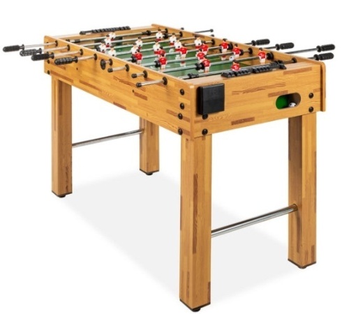 Foosball Game Table, Arcade Table Soccer w/ 2 Cup Holders, 2 Balls - 48in - Lot 178