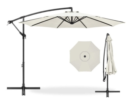 Offset Hanging Patio Umbrella - 10ft, Cream - Lot 211