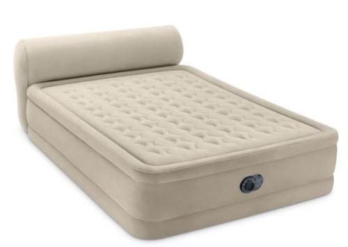 Intex Durabeam Headboard 18" Queen Air Mattress with Built-in Pump  - Lot 237