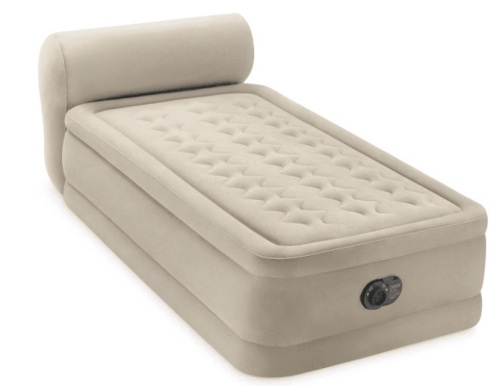 Intex Durabeam Headboard 18" Twin Air Mattress with Built-in Pump - Lot 262