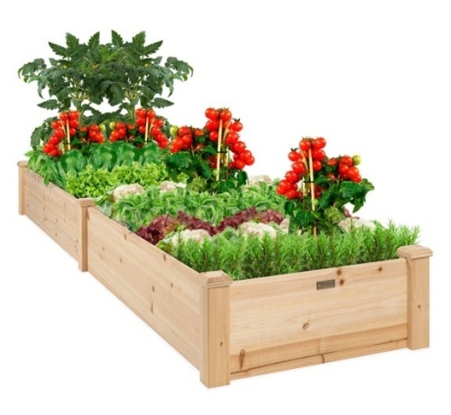 8x2ft Wooden Raised Garden Bed Planter for Garden, Lawn, Yard - Lot 273