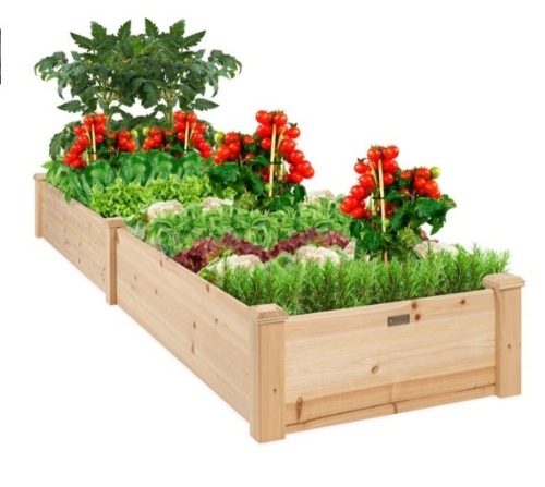 8x2ft Wooden Raised Garden Bed Planter for Garden, Lawn, Yard - Lot 274