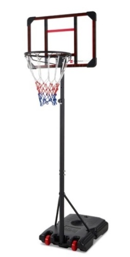 Kids Height-Adjustable Basketball Hoop, Portable Backboard System w/ Wheels, Clear Backboard - Lot 307