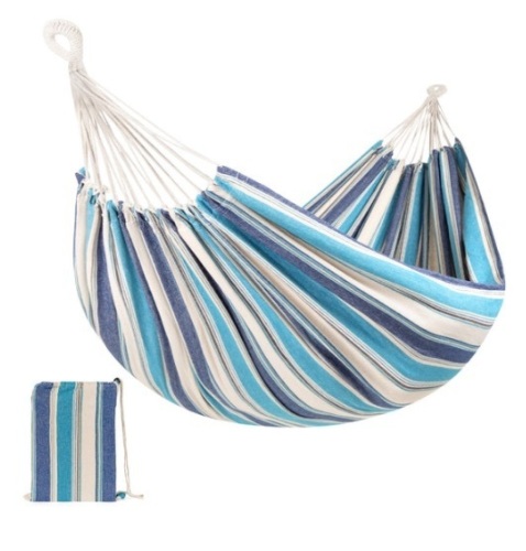 2-Person Brazilian-Style Double Hammock w/ Portable Carrying Bag, Ocean - Lot 322