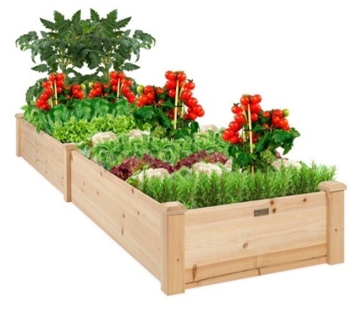 8x2ft Wooden Raised Garden Bed Planter for Garden, Lawn, Yard - Lot 421