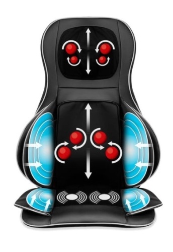 Air Compression Shiatsu Neck & Back Massager Seat w/ Heat, Rolling Massage - Lot 448