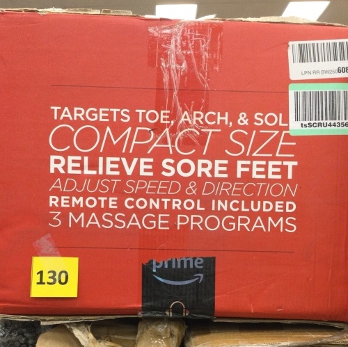Therapeutic Foot Massager w/ High Intensity Rollers, Remote, 3 Modes - Lot 130