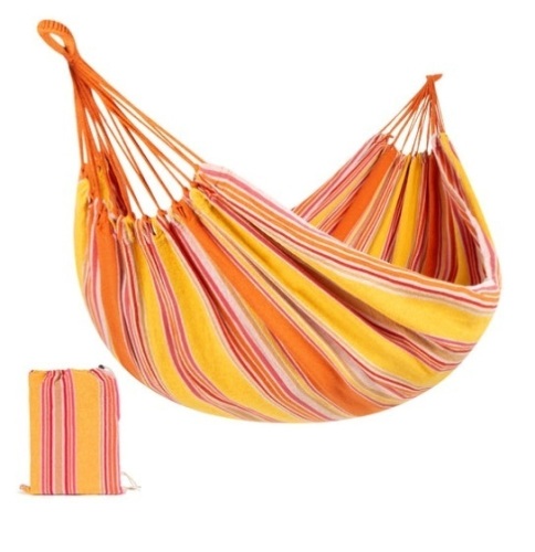 2-Person Brazilian-Style Double Hammock w/ Portable Carrying Bag, Sunset - Lot 333