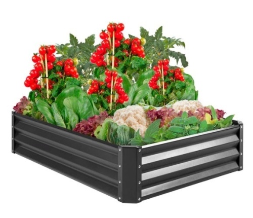Outdoor Metal Raised Garden Bed for Vegetables, Flowers, Herbs - Lot 343
