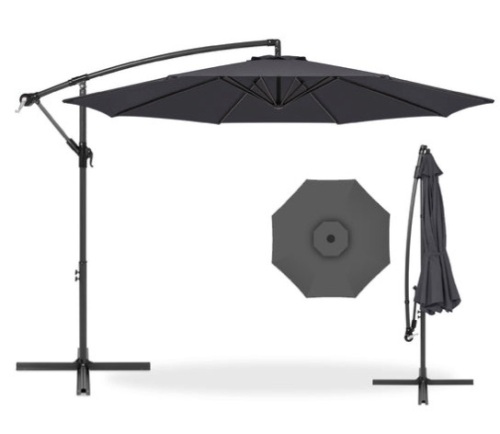 Offset Hanging Patio Umbrella - 10ft, Gray - Lot 348