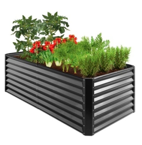 Outdoor Metal Raised Garden Bed, 6x3x2ft - Lot 366