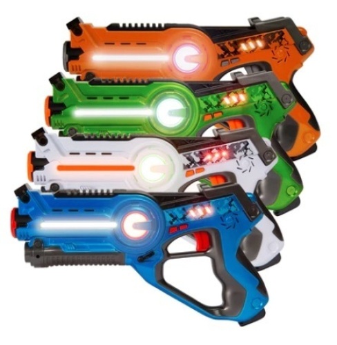 Set of 4 Infrared Laser Tag Guns for Kids & Adults w/ 4 Settings - Lot 370