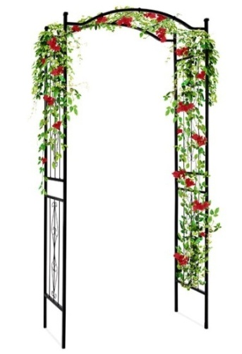 Steel Garden Arch Arbor Trellis for Climbing Plants - 92in - Lot 509