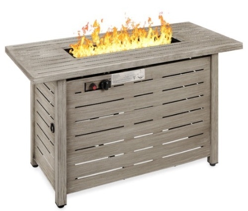 50,000 BTU Steel Propane Gas Fire Pit w/ Auto Ignition - 42in, Gray - Lot 511